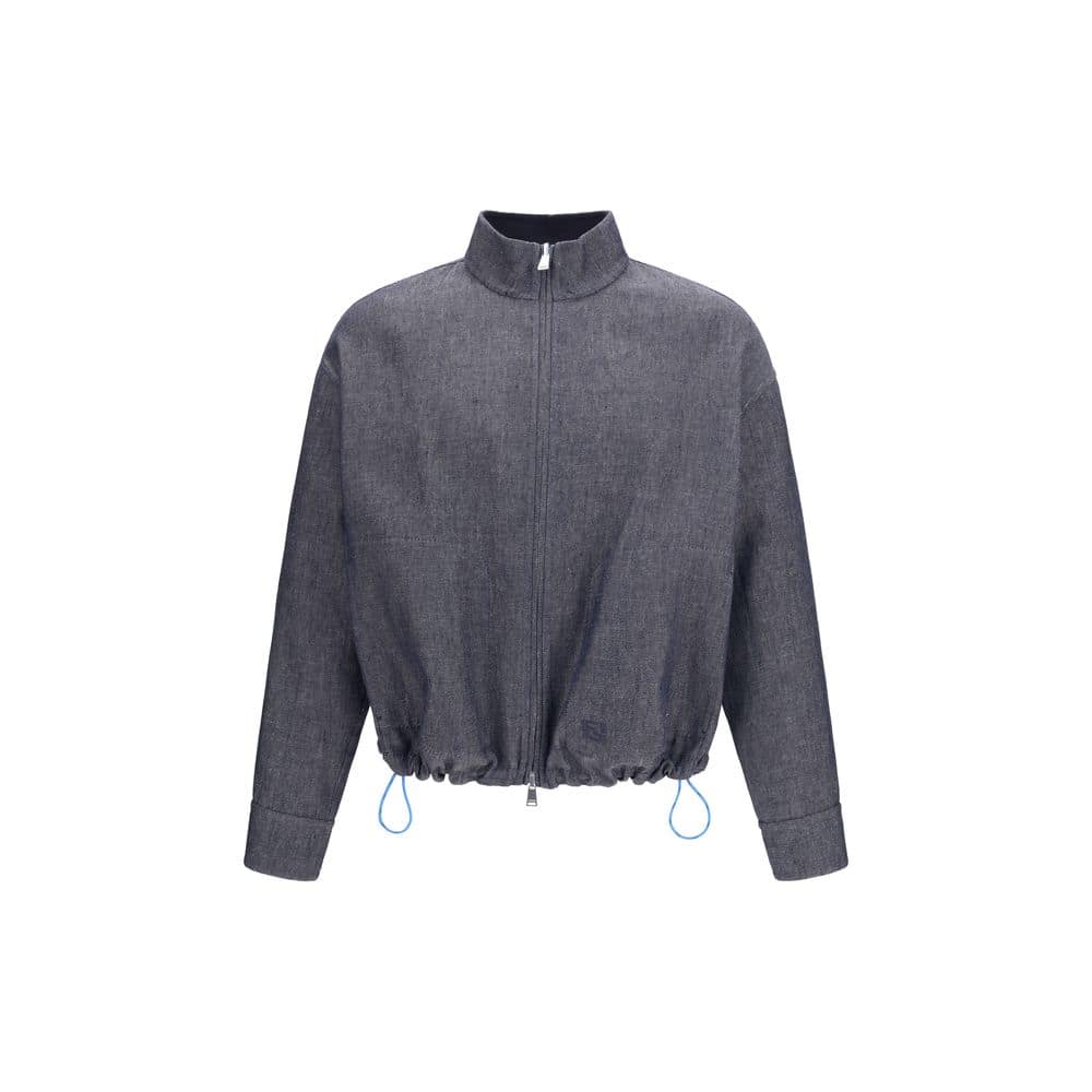 Fendi Blue Linen Denim Jacket