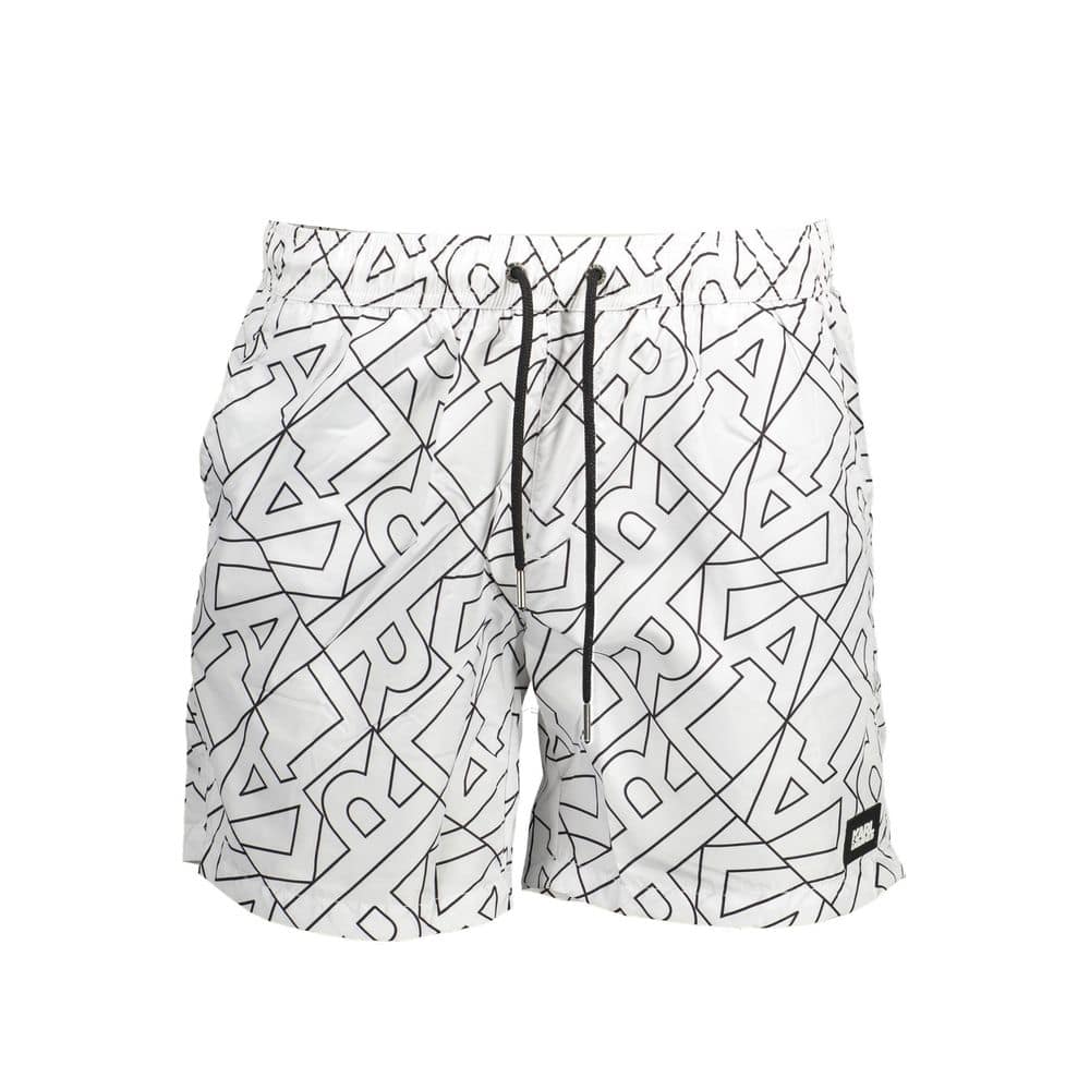Karl Lagerfeld Bianco Polyester Men's Swim Boxer