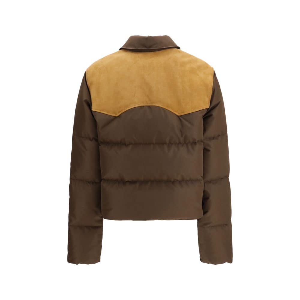 Miu Miu Brown Recycled Polyester Full-Length Jacket - Image 2
