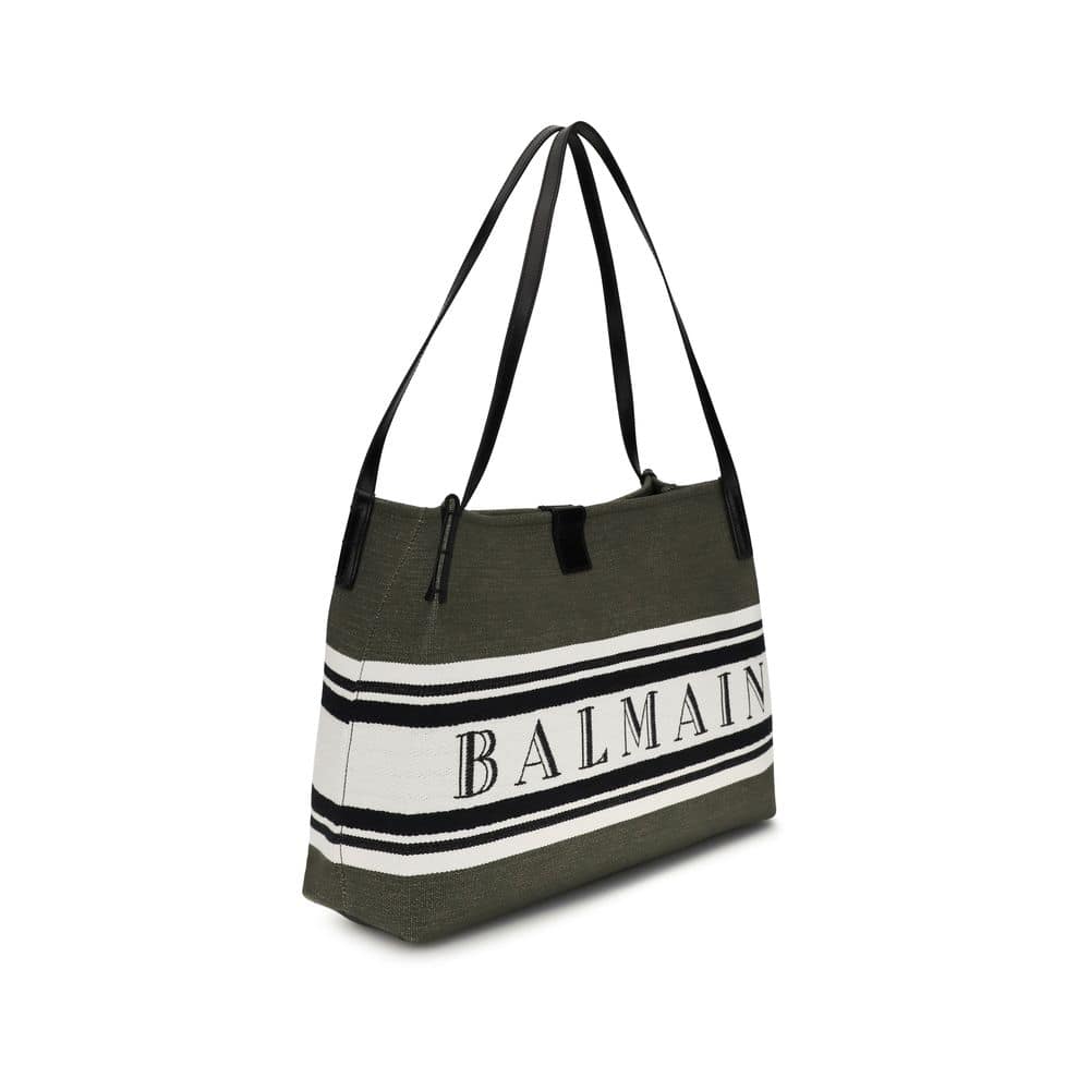 Balmain Black Cotton Handbag - Image 2