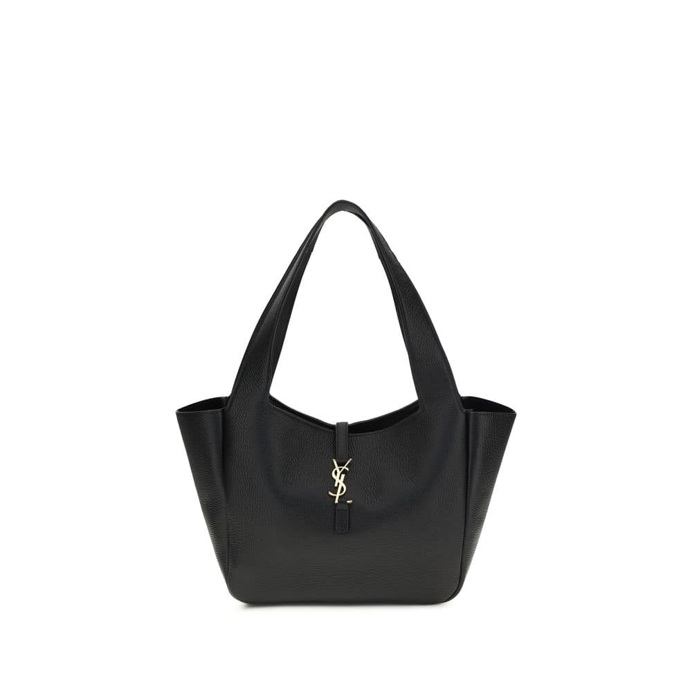 Saint Laurent Black Other Fibres Shoulder Bag