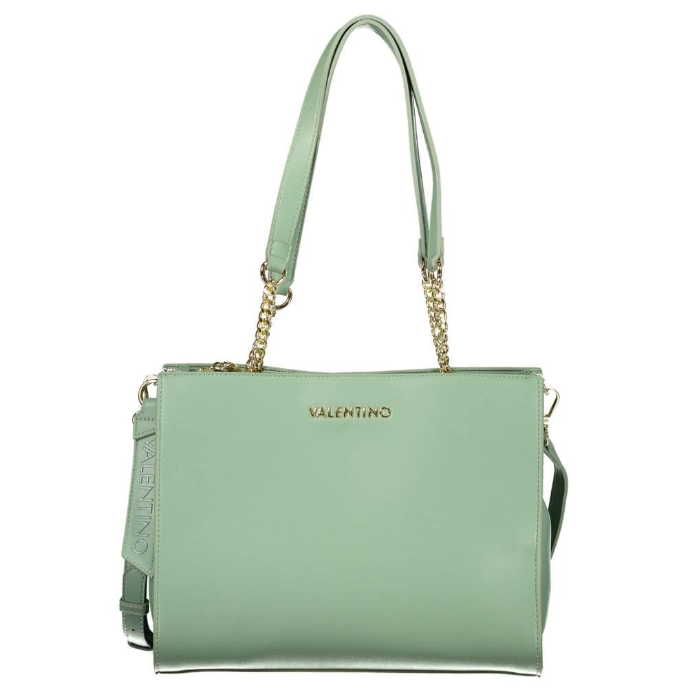 Mario Valentino Verde Poliuretano Women's Bag with Compartments and Pockets
