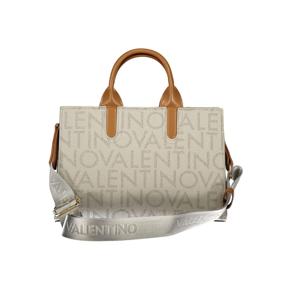 Mario Valentino Beige Polyurethane Women's Bag with Handles and Pocket - Image 2