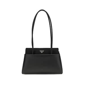 Prada Black Calf Leather Bos Taurus Handbag