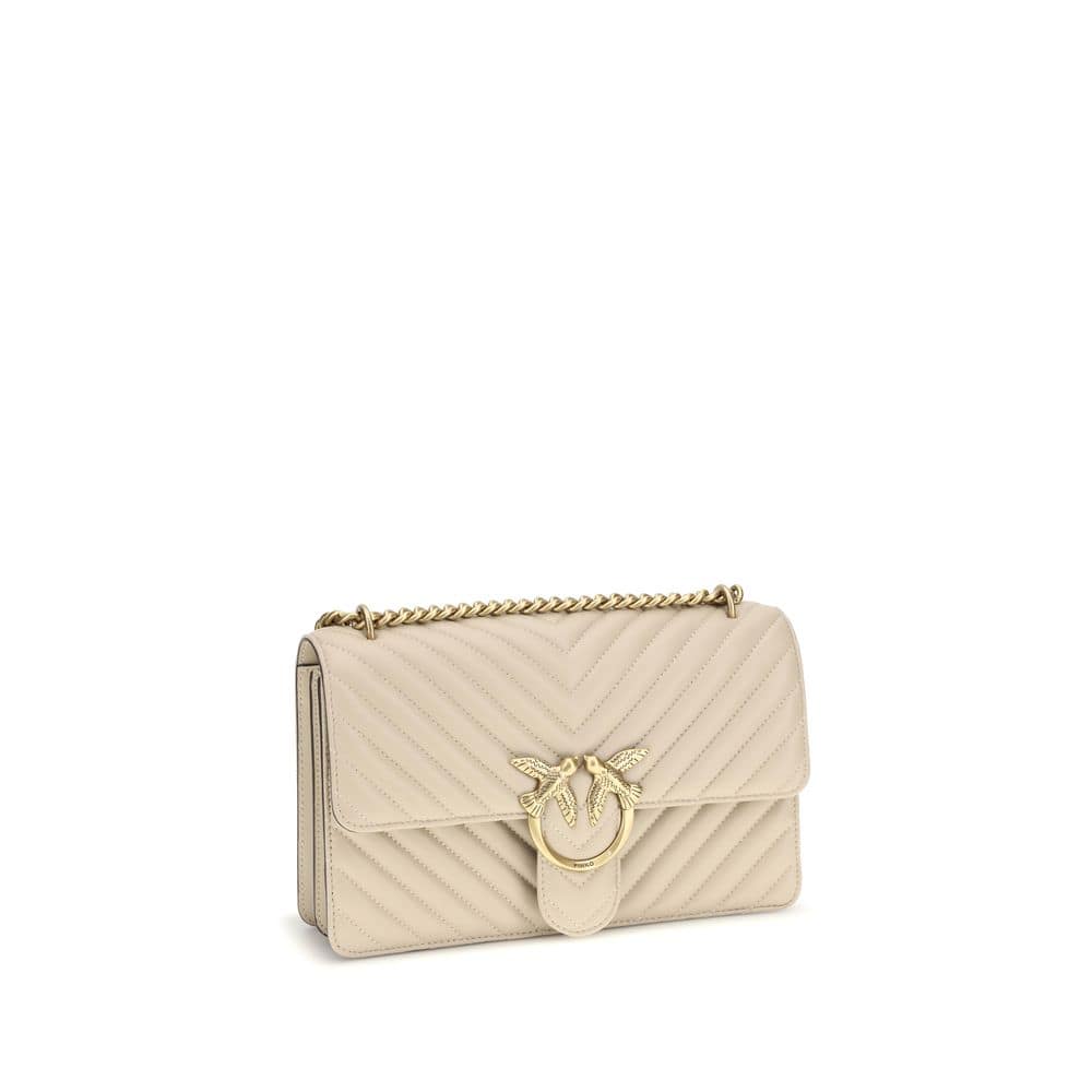 PINKO Beige Calf Leather Bos Taurus Shoulder Bag - Image 2