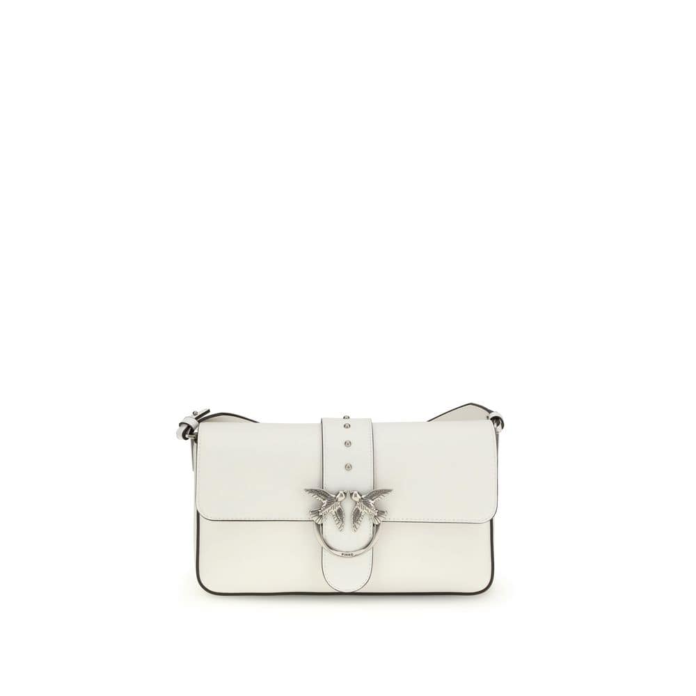PINKO White Leather Shoulder Bag