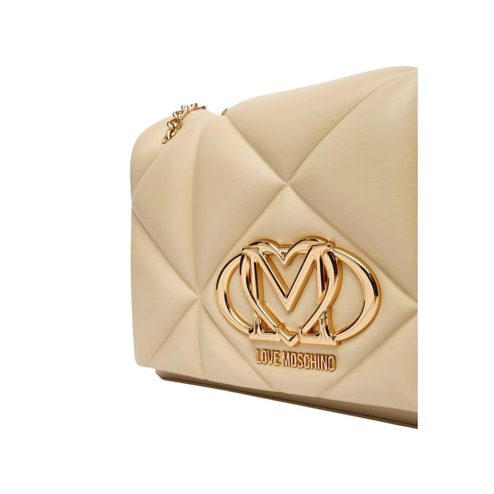 Love Moschino Beige Artificial Leather Handbag - Image 2