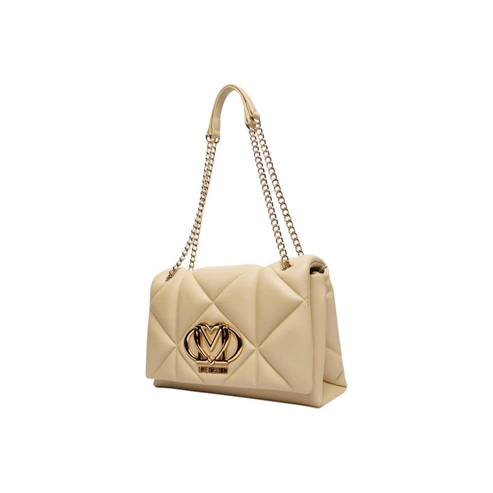 Love Moschino Beige Artificial Leather Handbag - Image 5