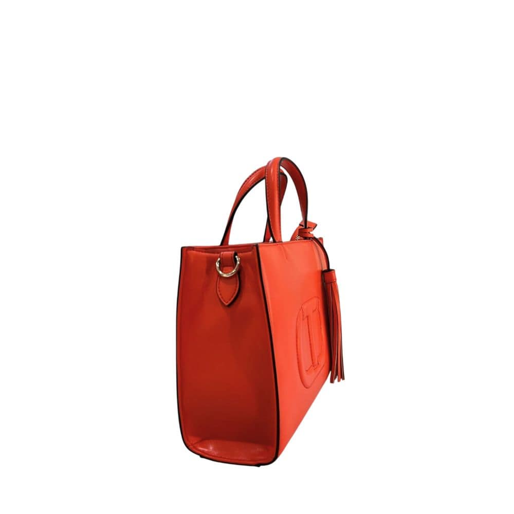 Twinset Orange Faux Leather Women Handbag - Image 2