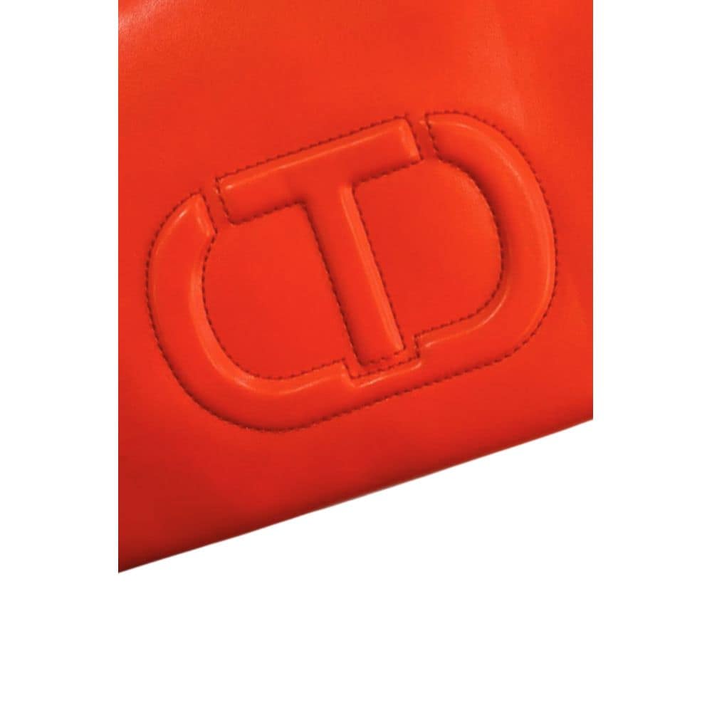Twinset Orange Faux Leather Women Handbag - Image 5