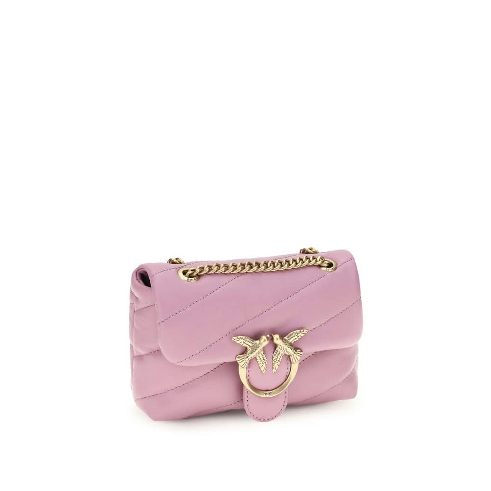 PINKO Purple Calf Leather Bos Taurus Shoulder Bag - Image 2