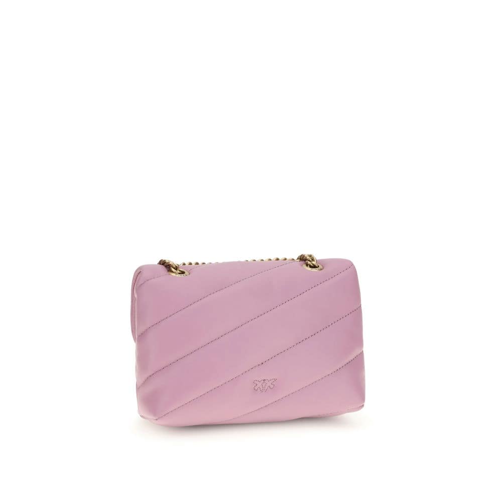 PINKO Purple Calf Leather Bos Taurus Shoulder Bag - Image 3