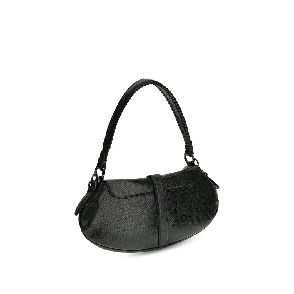 Ganni Blue Recycled Leather Shoulder Bag - Image 3