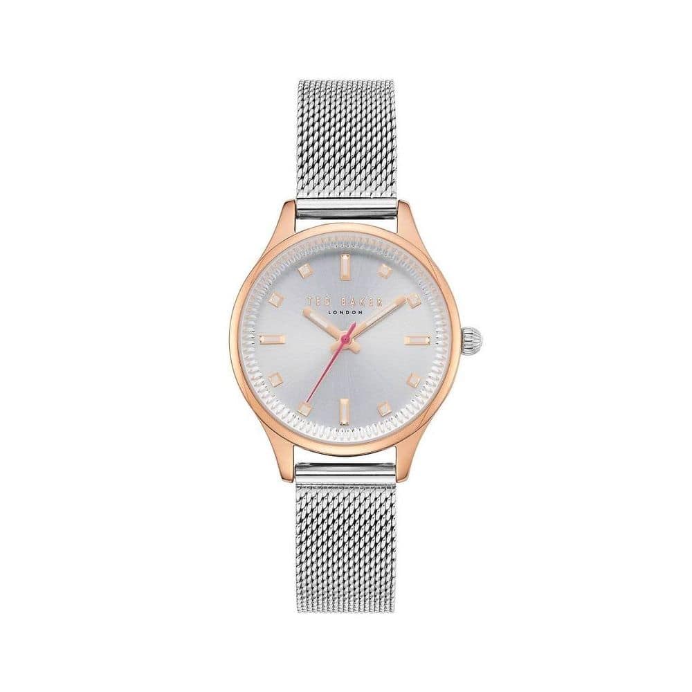Ted Baker Silver Stainless Steel Dress Watch