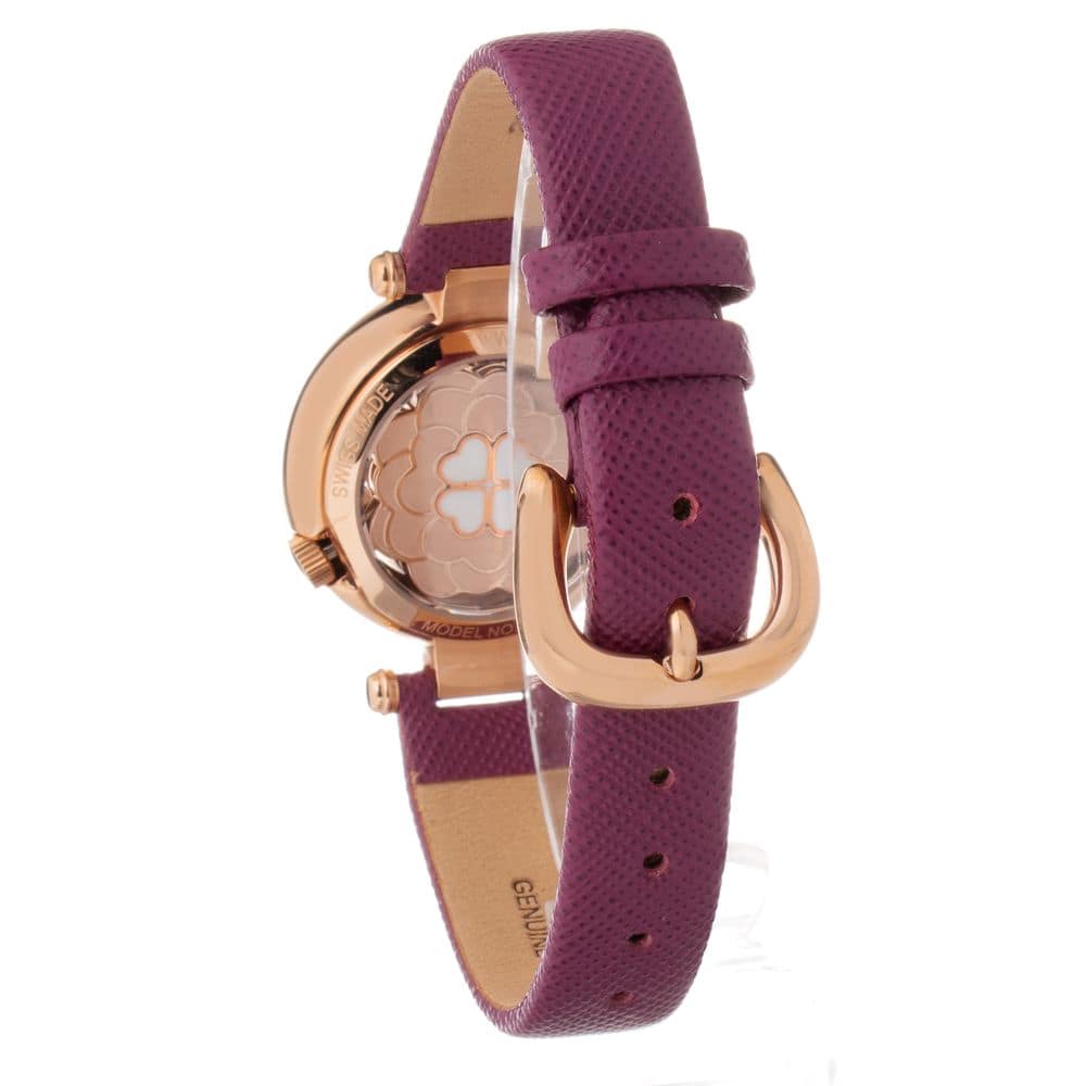 Folli Follie Purple Leather Dress Watch - Image 2