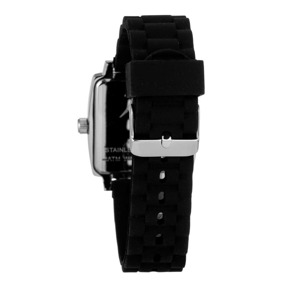 JUSTINA Black Rubber Sport Watch - Image 2