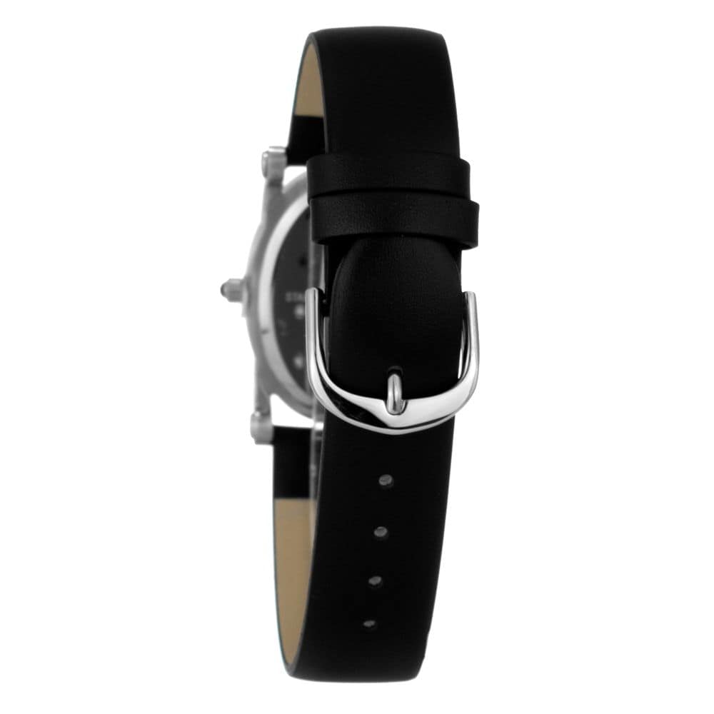 JUSTINA Black Leather Dress Watch - Image 2