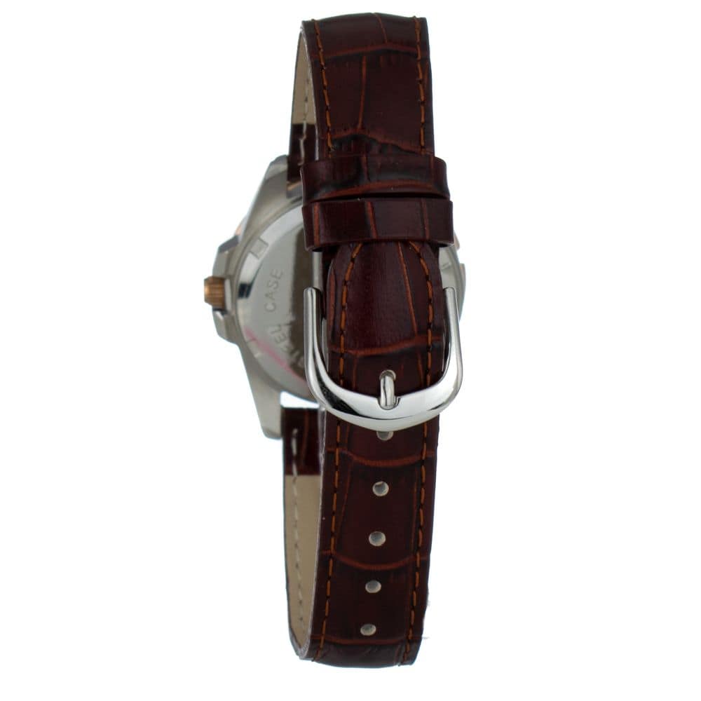 JUSTINA Brown Leather Dress Watch - Image 2