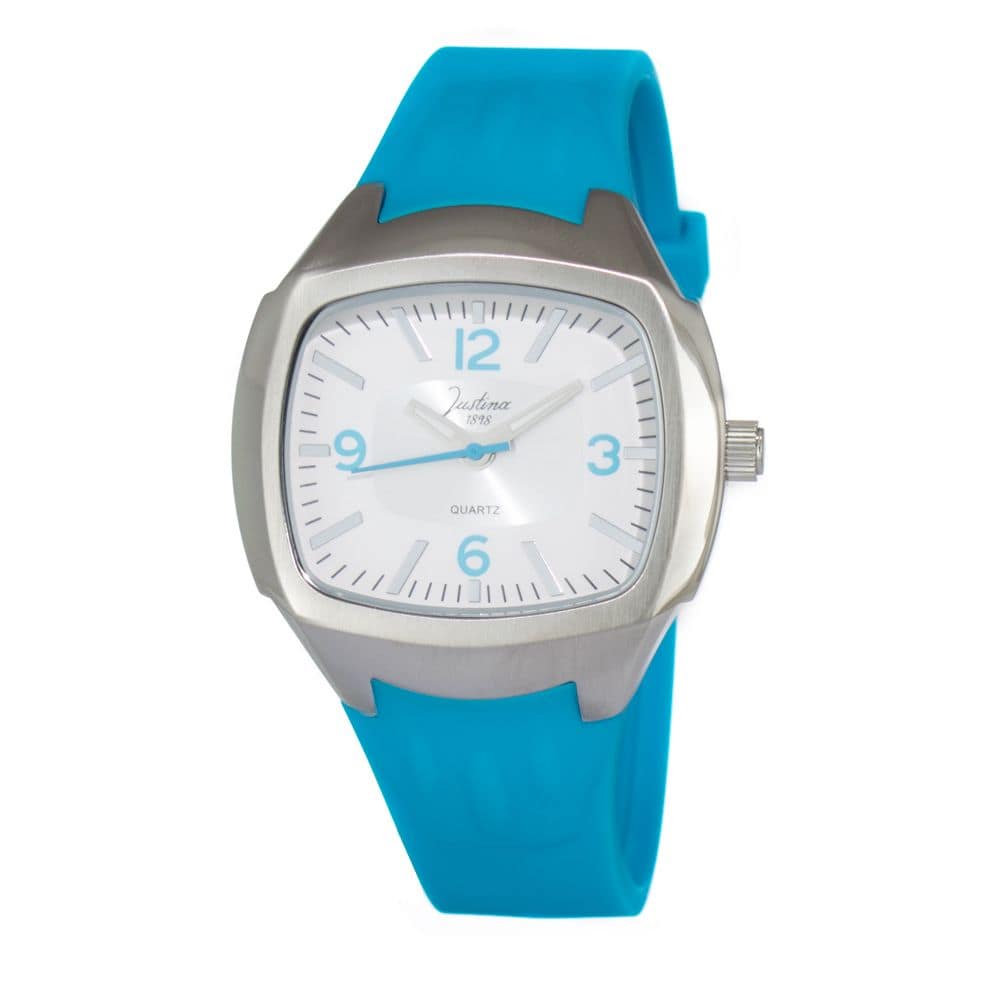 JUSTINA Blue Rubber Sport Watch