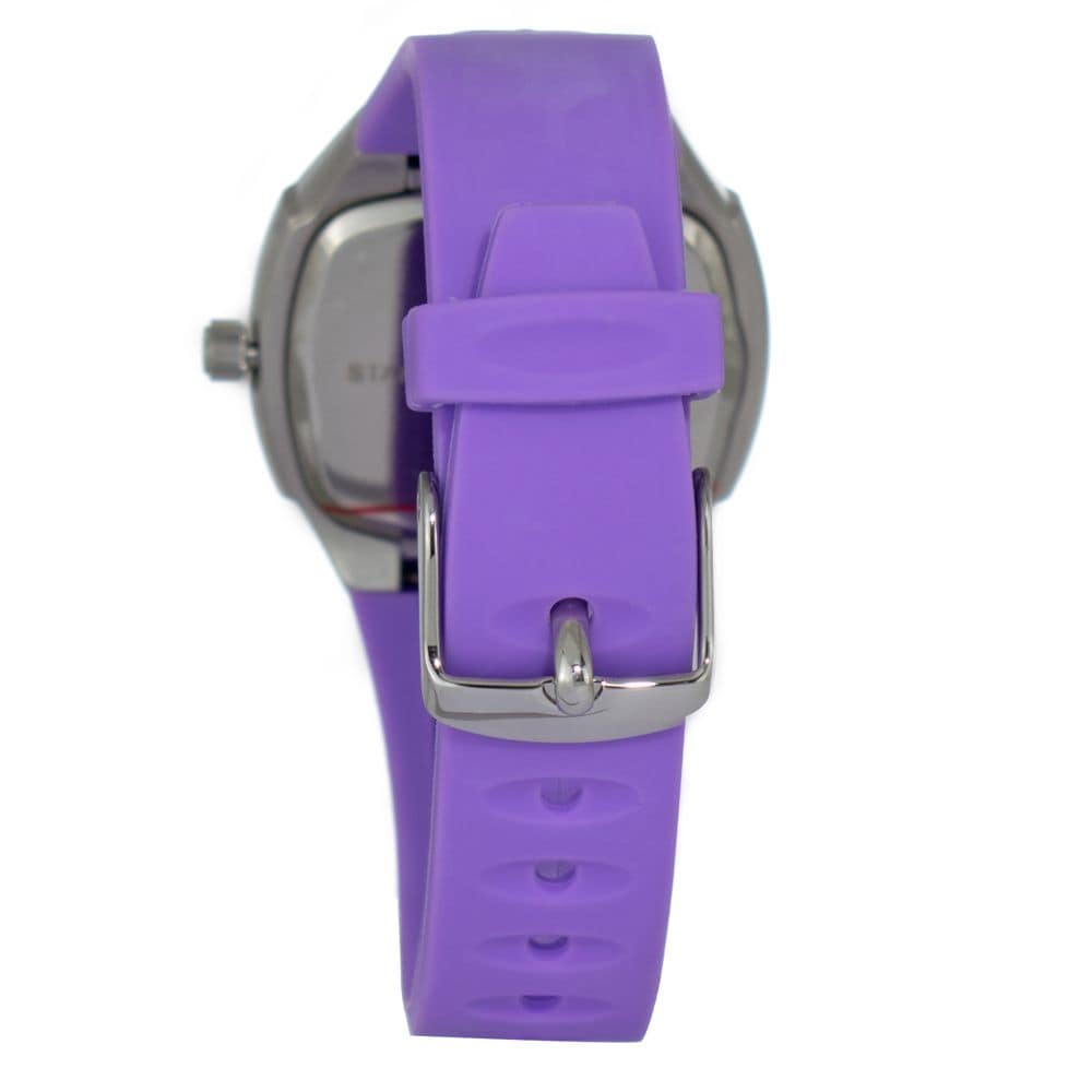 JUSTINA Purple Rubber Dress Watch - Image 2