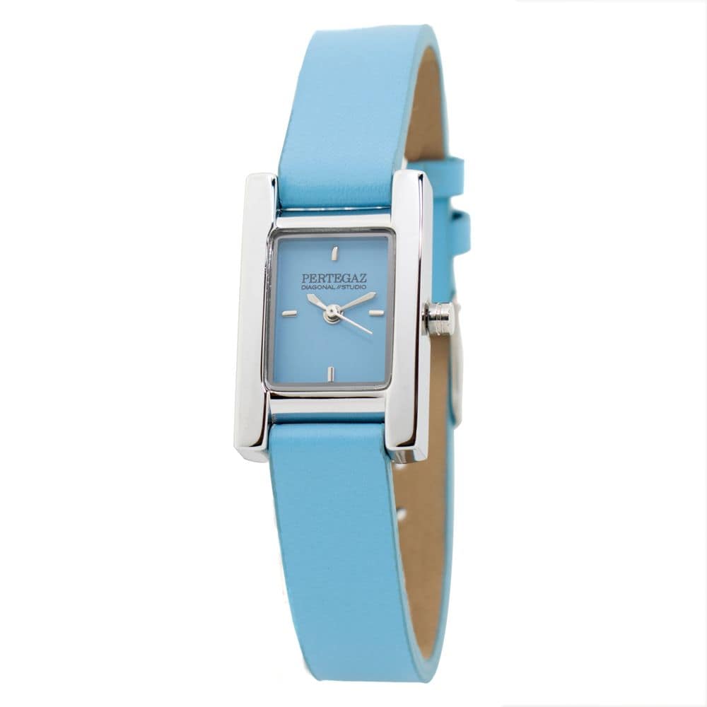PERTEGAZ Blue Leather Dress Watch