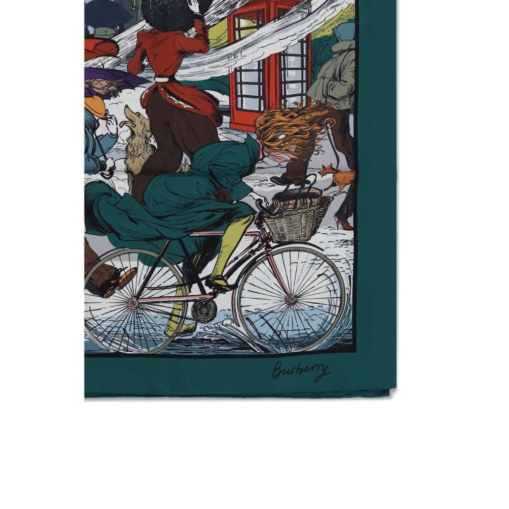 Burberry Multicolor Silk Scarf - Image 3