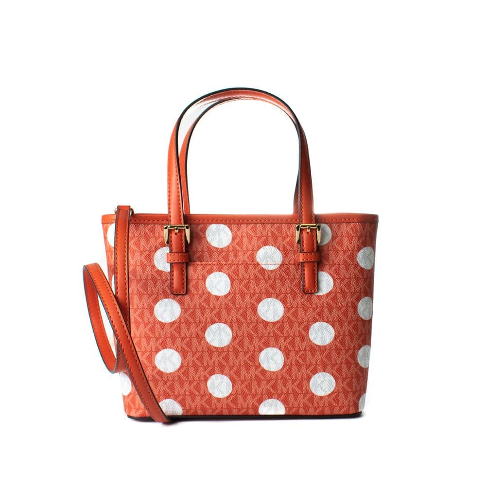 Michael Kors Orange Canvas Tote Bag - Image 2