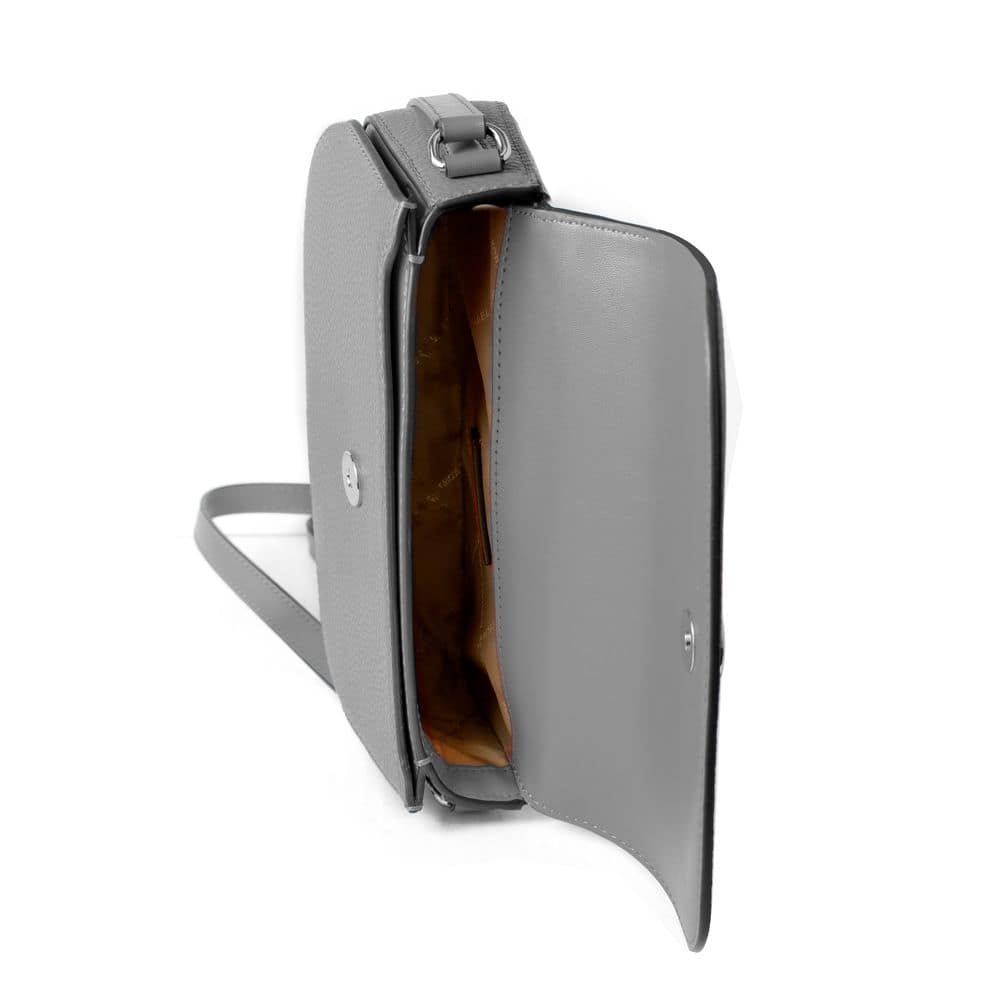 Michael Kors Gray Leather Crossbody Bag - Image 3