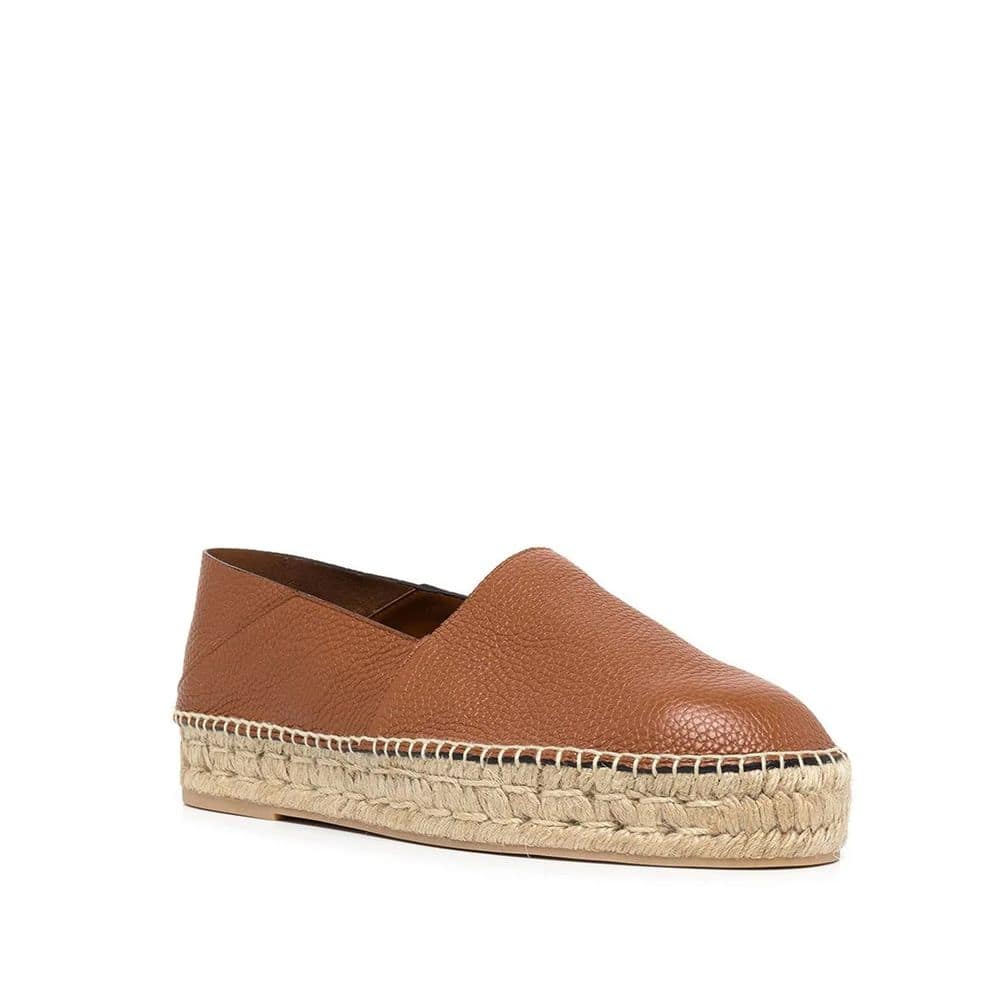 Valentino Garavani Brown Calfskin Espadrilles - Image 2