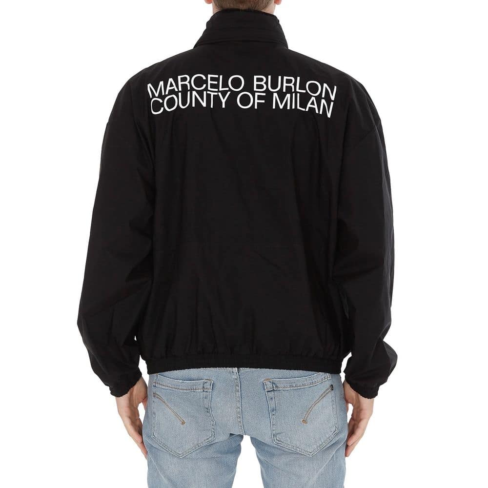 Marcelo Burlon Black Cotton Bomber - Image 3