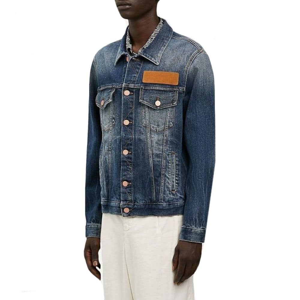 Palm Angels Blue Cotton Denim Jacket - Image 2