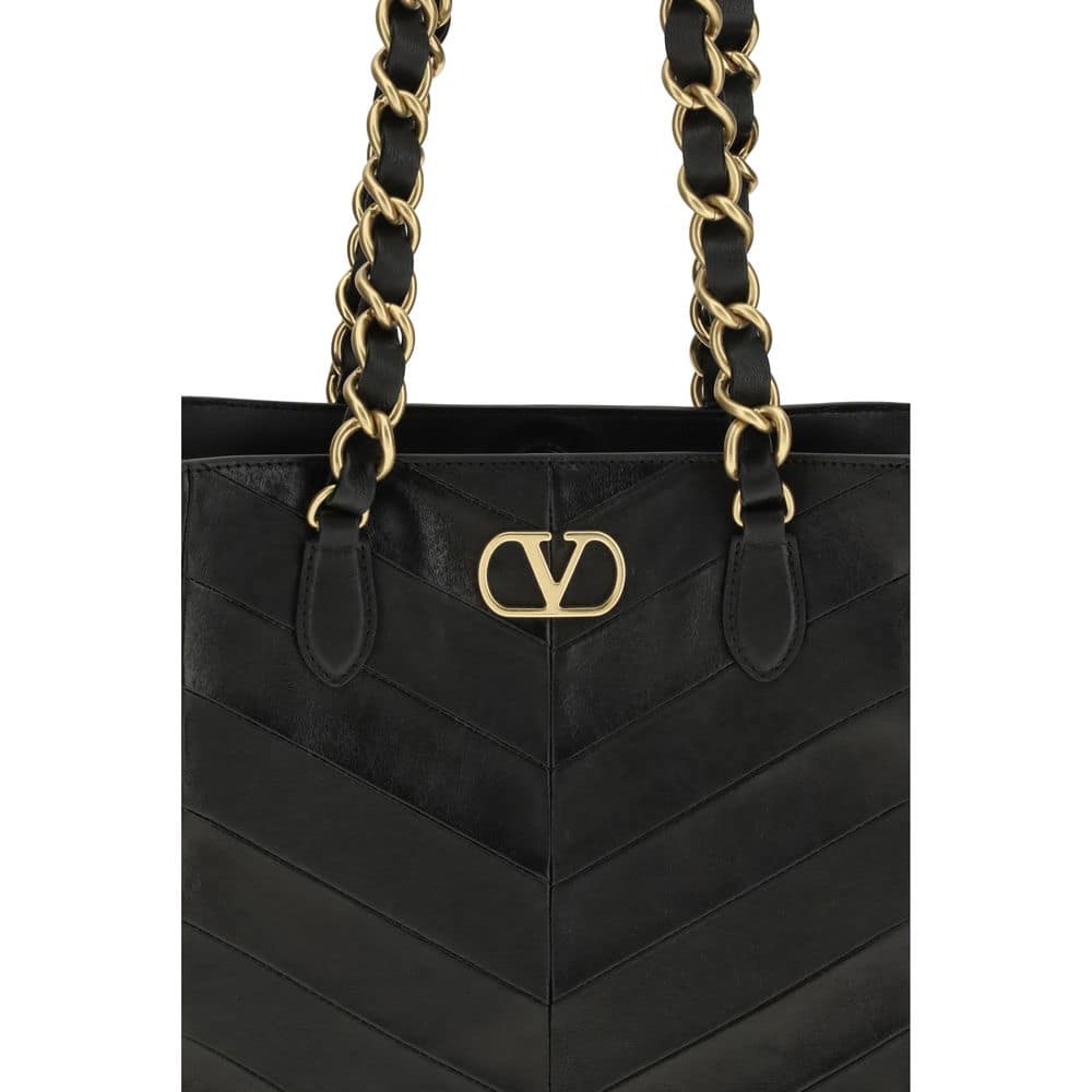 Valentino Garavani Black Lamb Ovis Aries Aries Shoulder Bag - Image 4