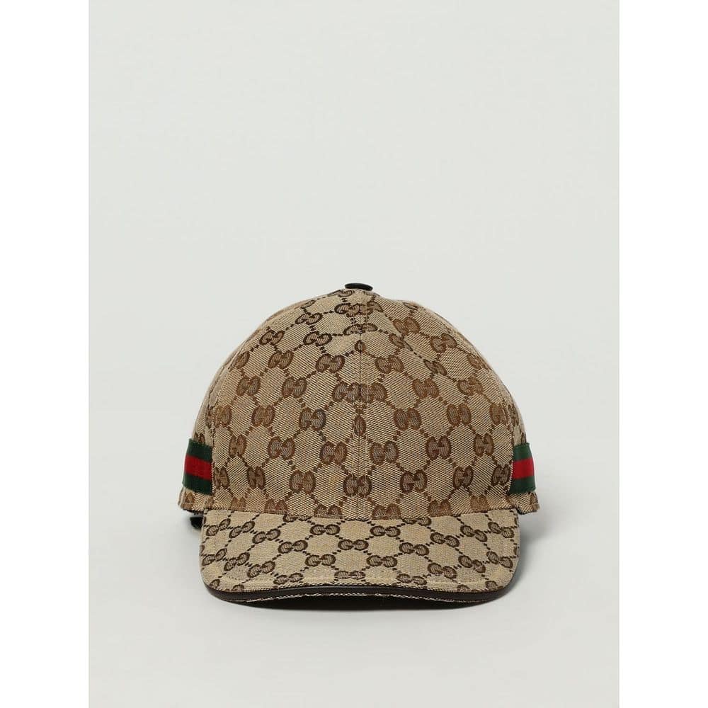 Gucci Beige Cotton And Leather Cap (Baseball Hat) - Image 3