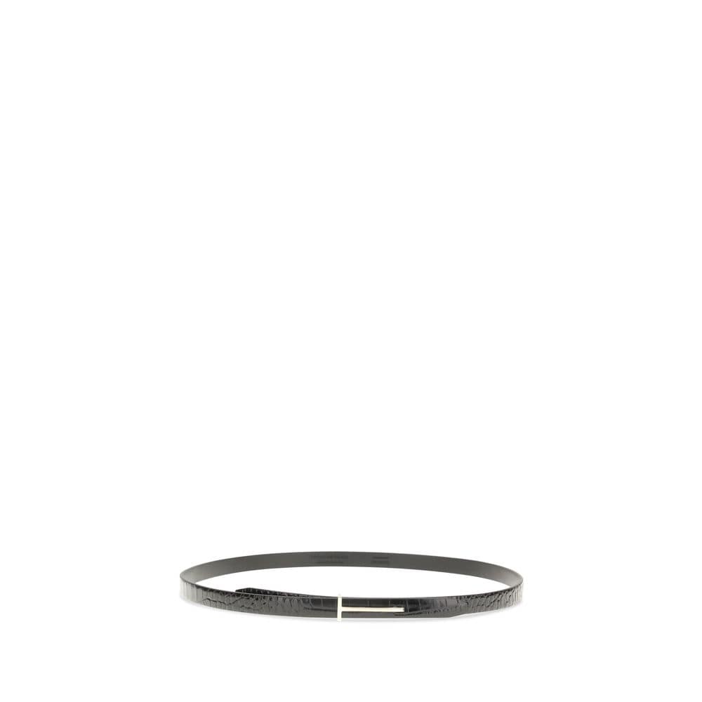 Tom Ford Black Leather Thin Belt - Image 2