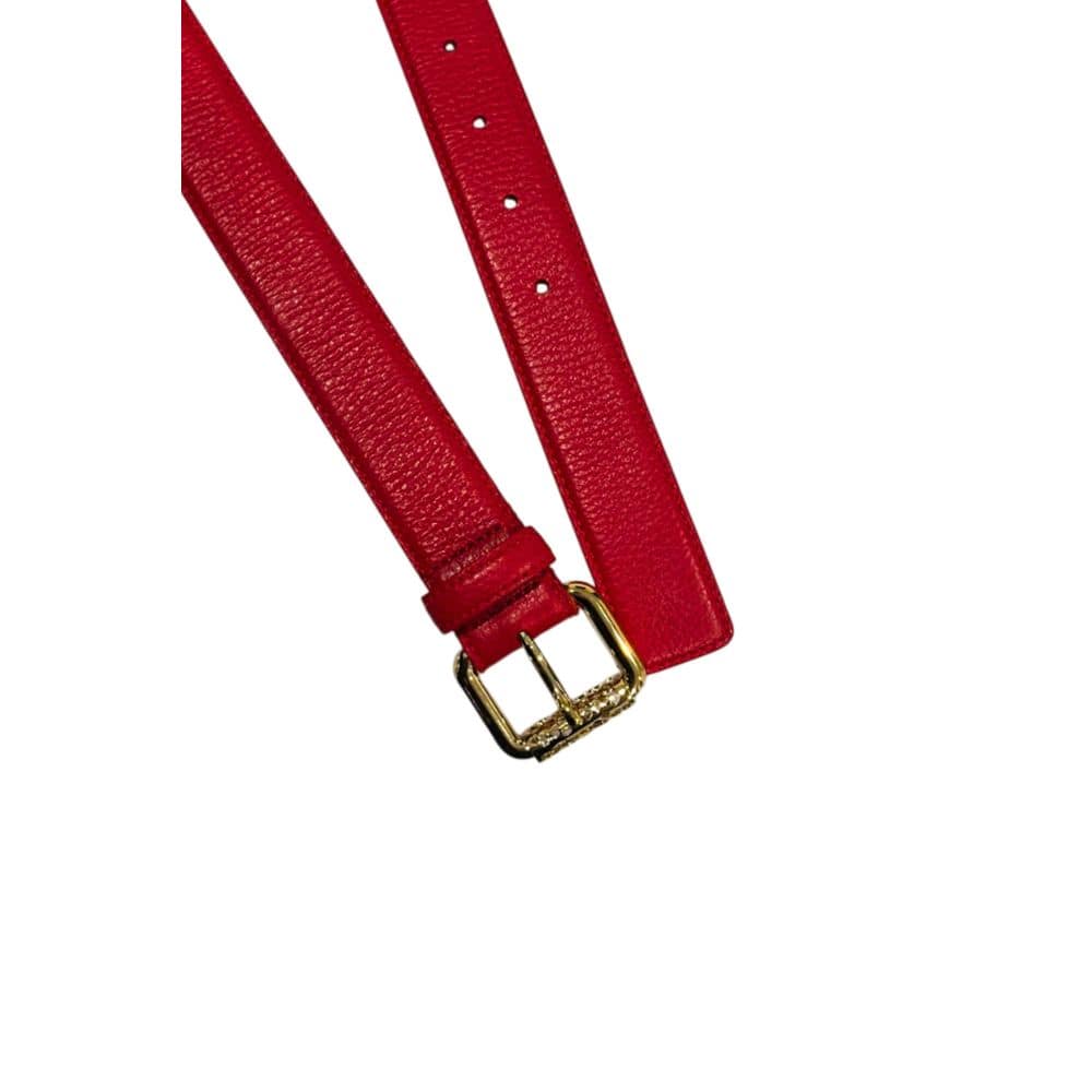 Borbonese Red Leather Women Belt - Image 3