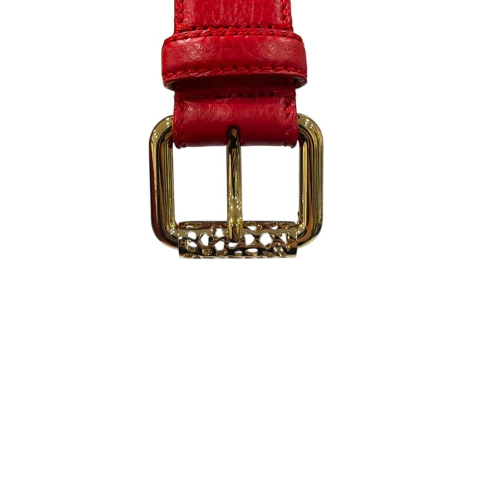 Borbonese Red Leather Women Belt - Image 4