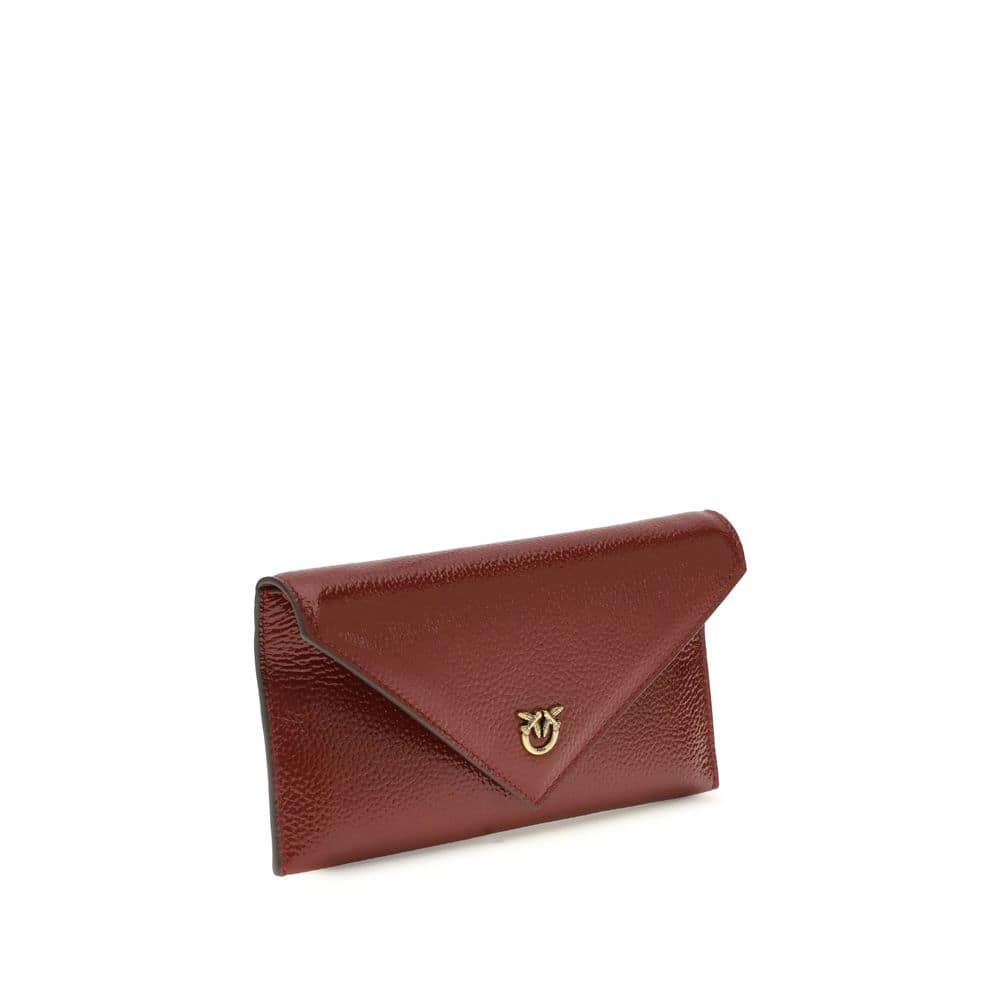 PINKO Bordeaux Calf Leather Bos Taurus Clutch Bag - Image 2
