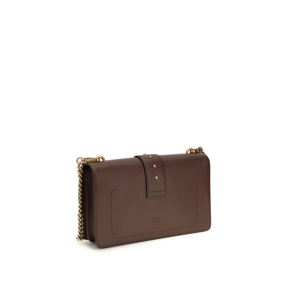 PINKO Brown Calf Leather Bos Taurus Shoulder Bag - Image 3