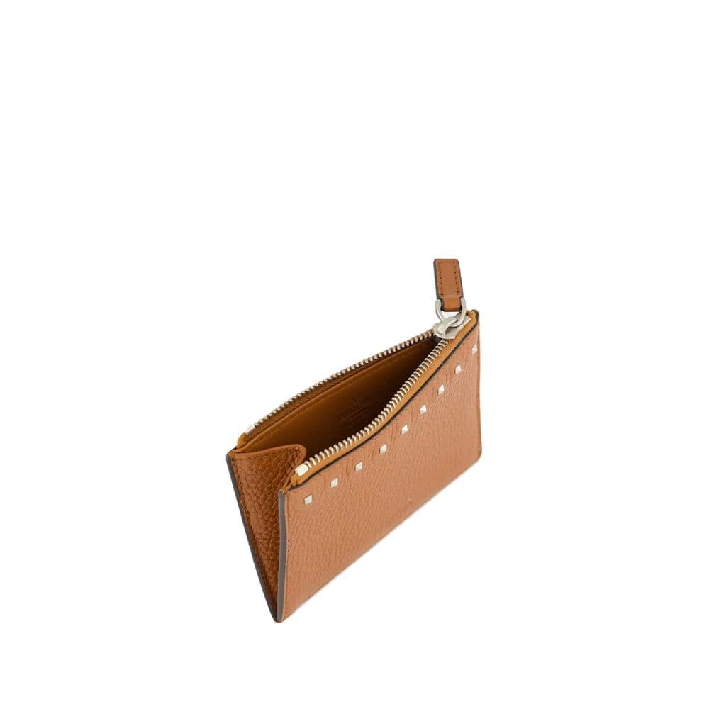 Valentino Garavani Brown Calfskin Cardholder - Image 2