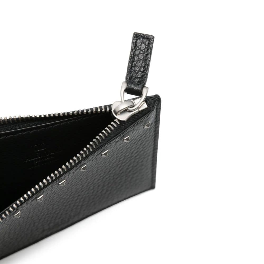 Valentino Garavani Black Calfskin Cardholder - Image 3