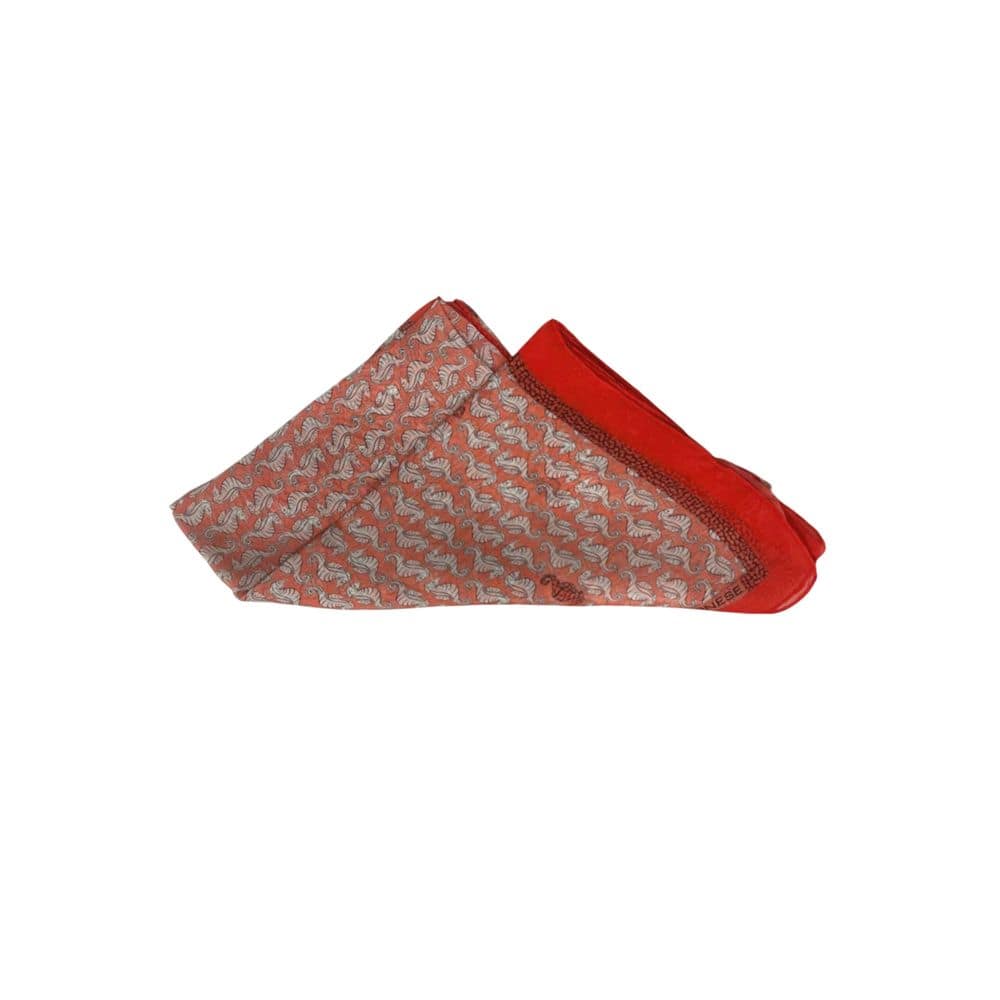 Borbonese Red Silk Women Scarf - Image 4