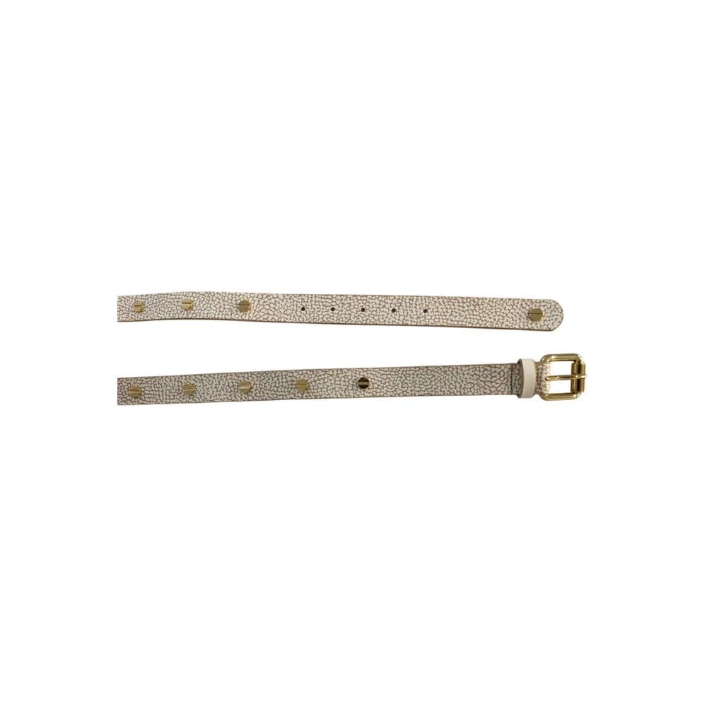 Borbonese Beige Polyvinyl Women's Belt - Image 3