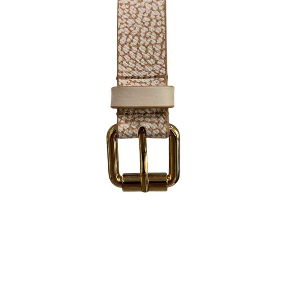 Borbonese Beige Polyvinyl Women's Belt - Image 5