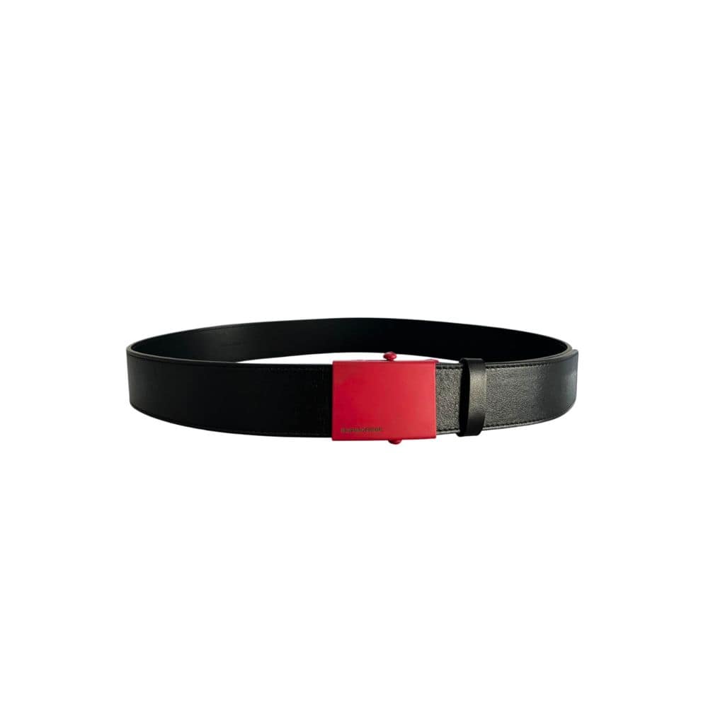 Borbonese Black Leather Men Belt - Image 2