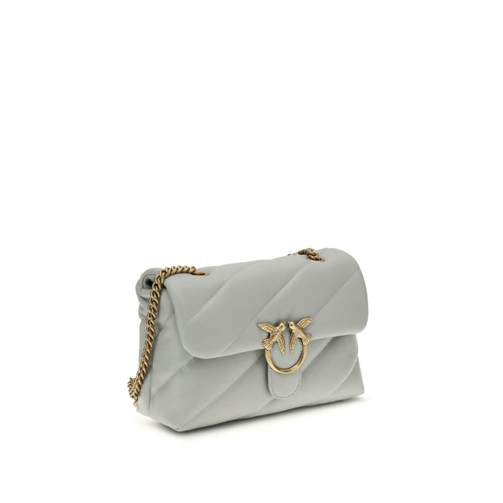 PINKO Gray Calf Leather Bos Taurus Shoulder Bag - Image 2