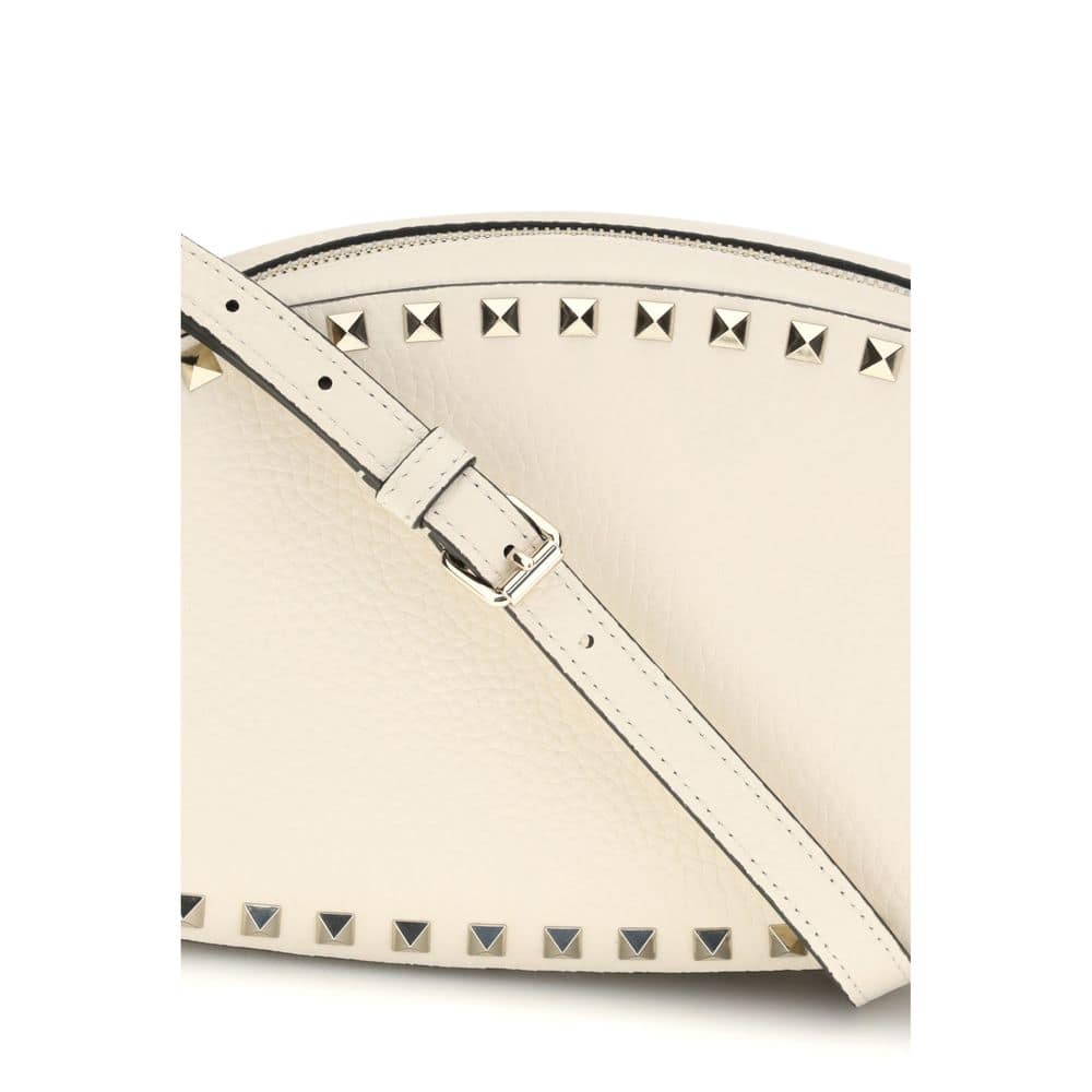 Valentino Garavani Beige Calf Leather Bos Taurus Shoulder Bag - Image 4