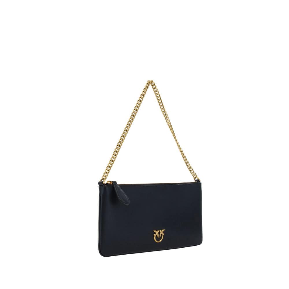 PINKO Black Calf Leather Bos Taurus Shoulder Bag - Image 2