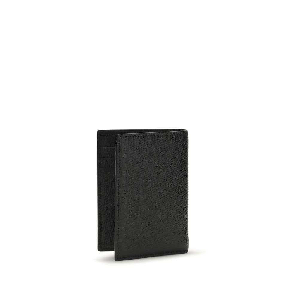 Valentino Garavani Black Calf Leather Bos Taurus Wallet - Image 2