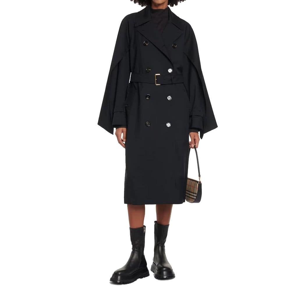 Burberry Black Polyester Coat - Image 2