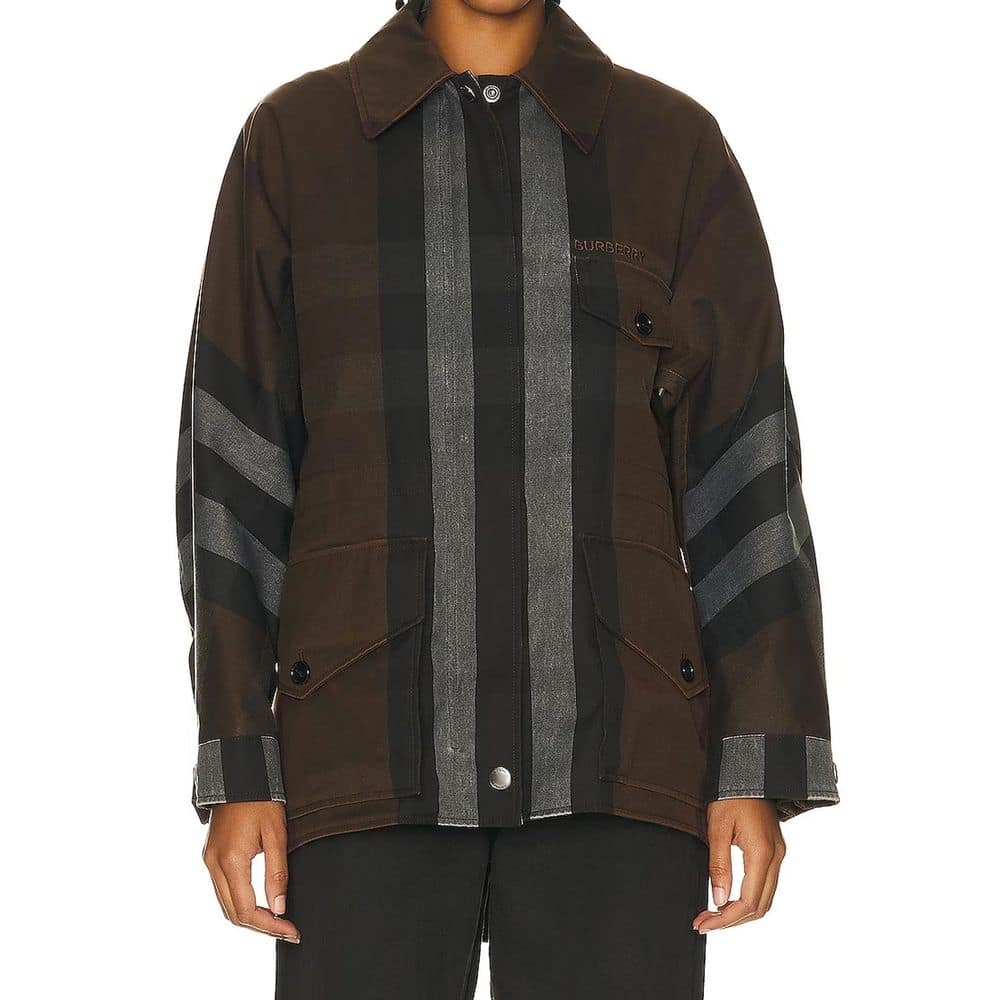 Burberry Brown Cotton Parka - Image 2